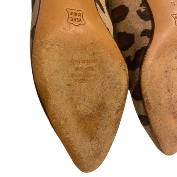 Holt Renfrew Leopard Print Suede Vintage Heel Shoes - Picture 6 of 7